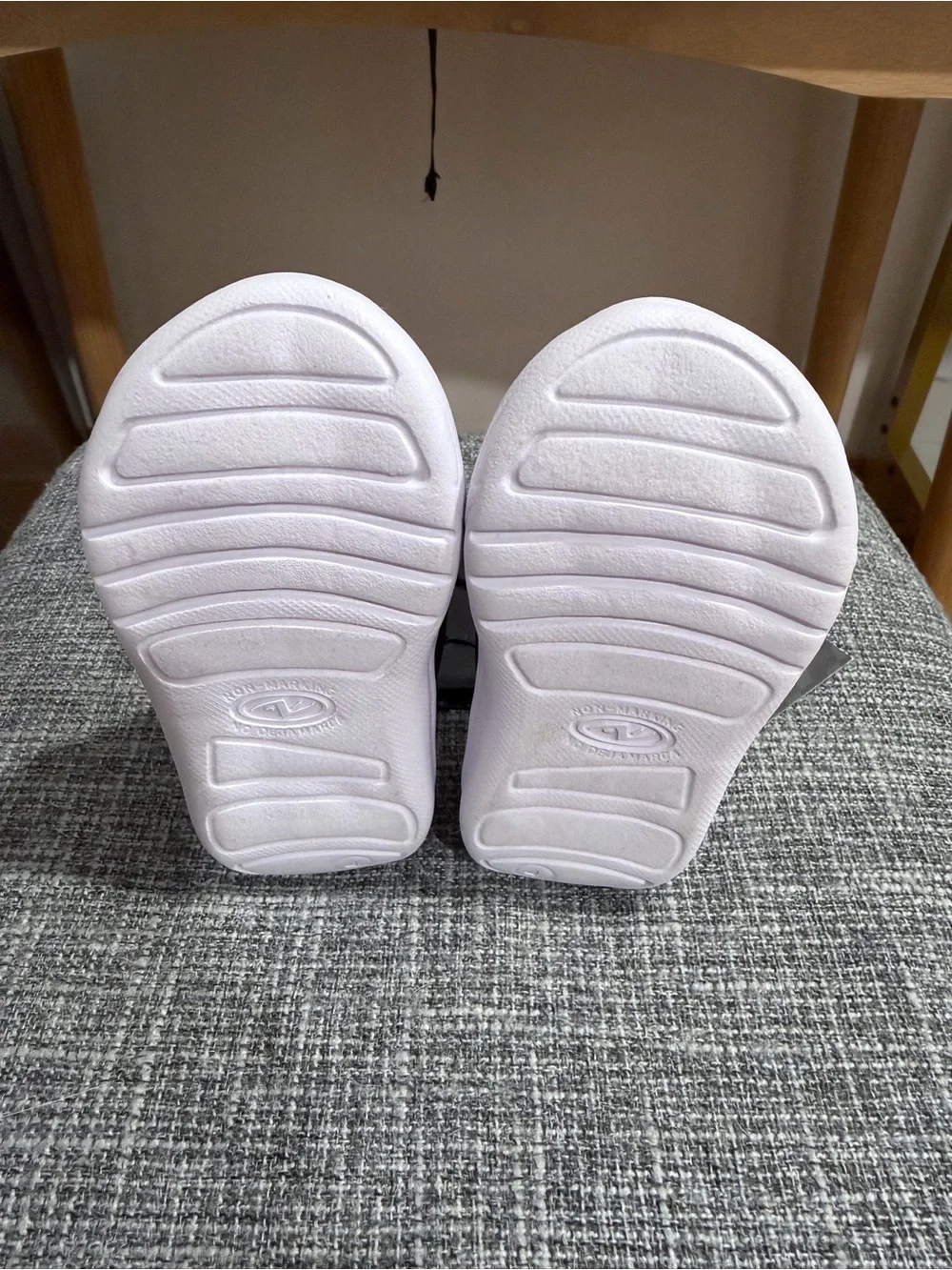 Athletic Infant Navy Blue Velcro Shoes with Light Blue Accent